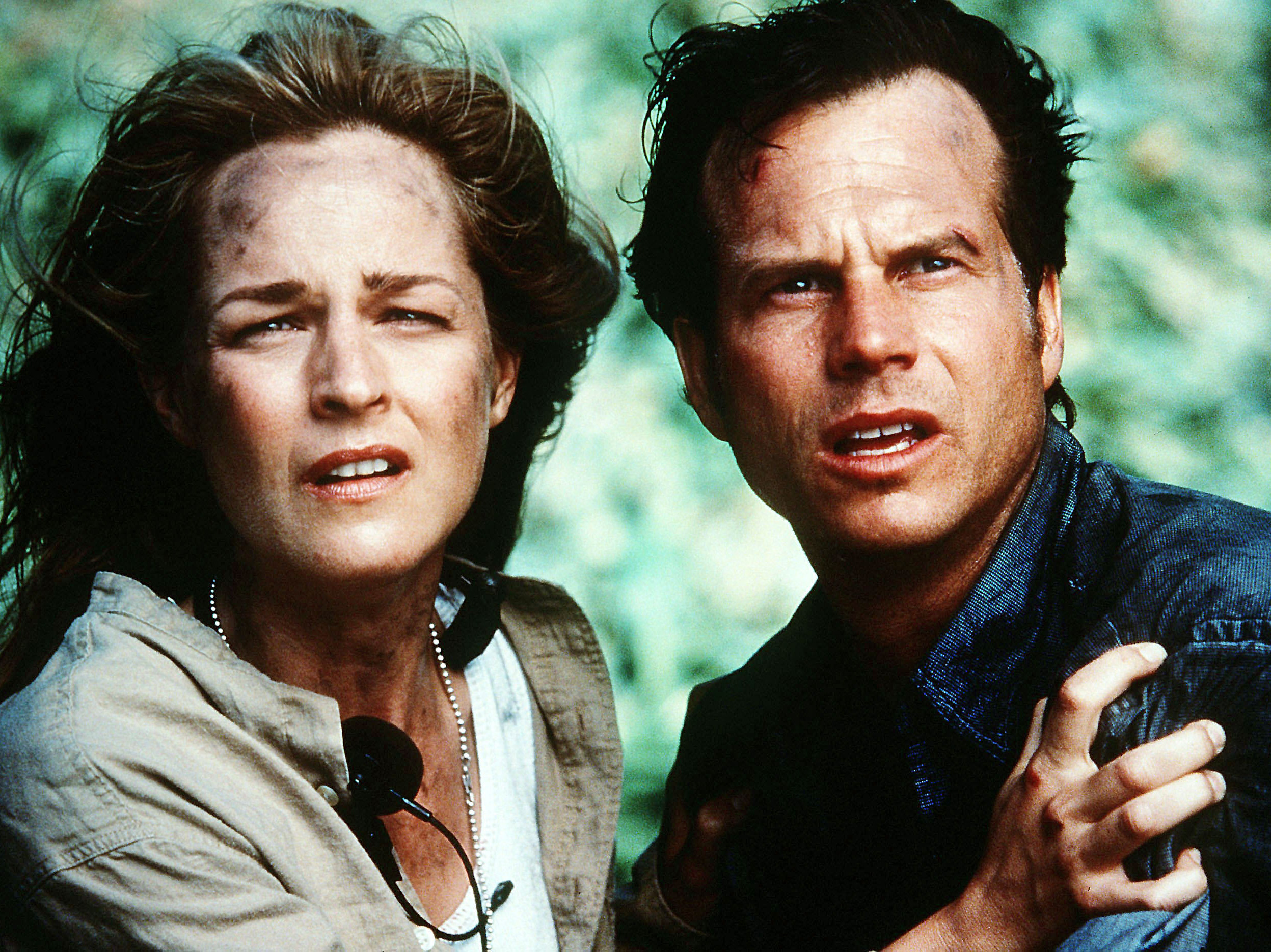 Helen Hunt and Bill Paxton star in Twister. 
