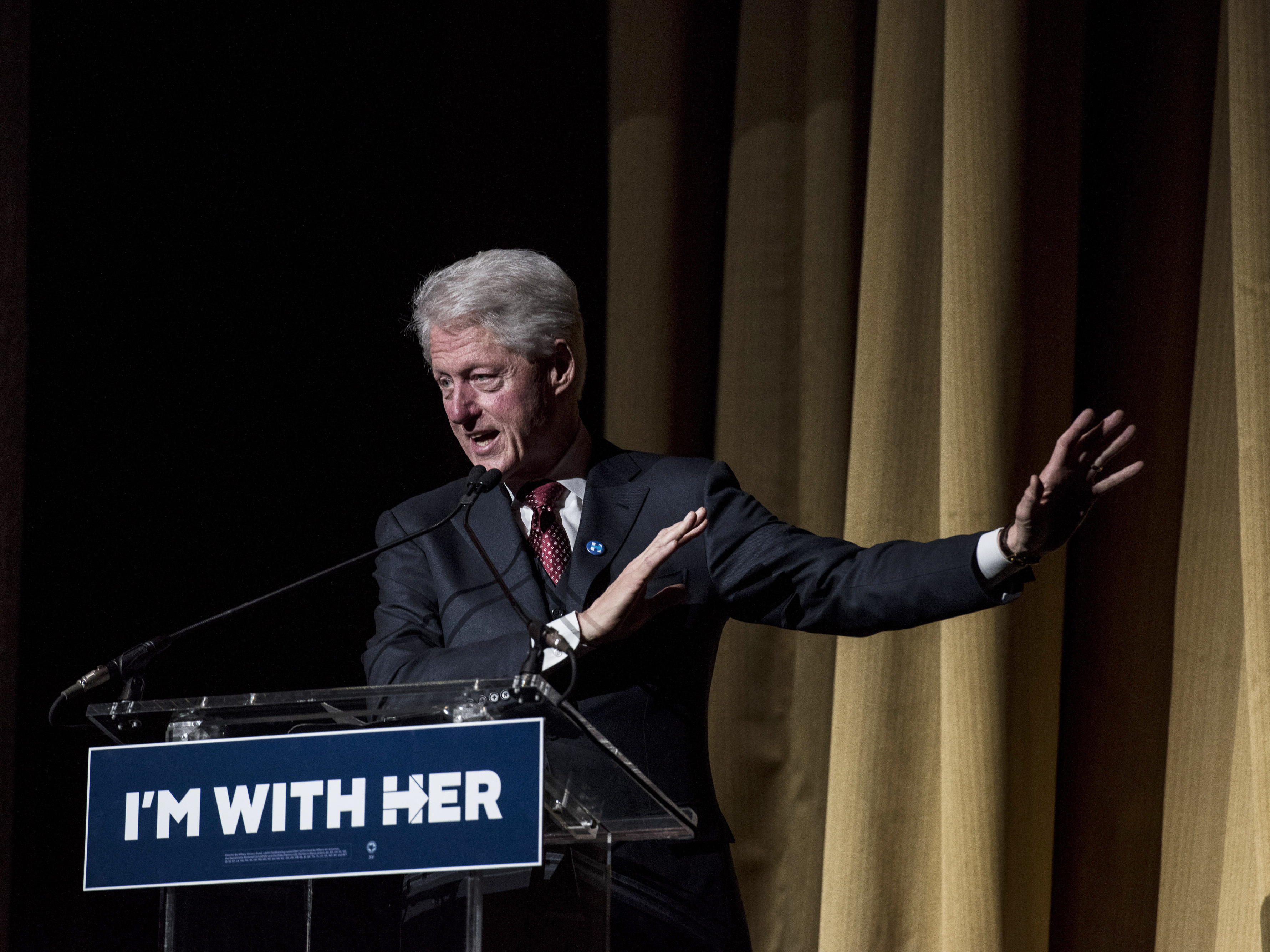 Bill Clinton on the campaign trail for his wife, presidential candidate Hillary Clinton. (Getty Images)