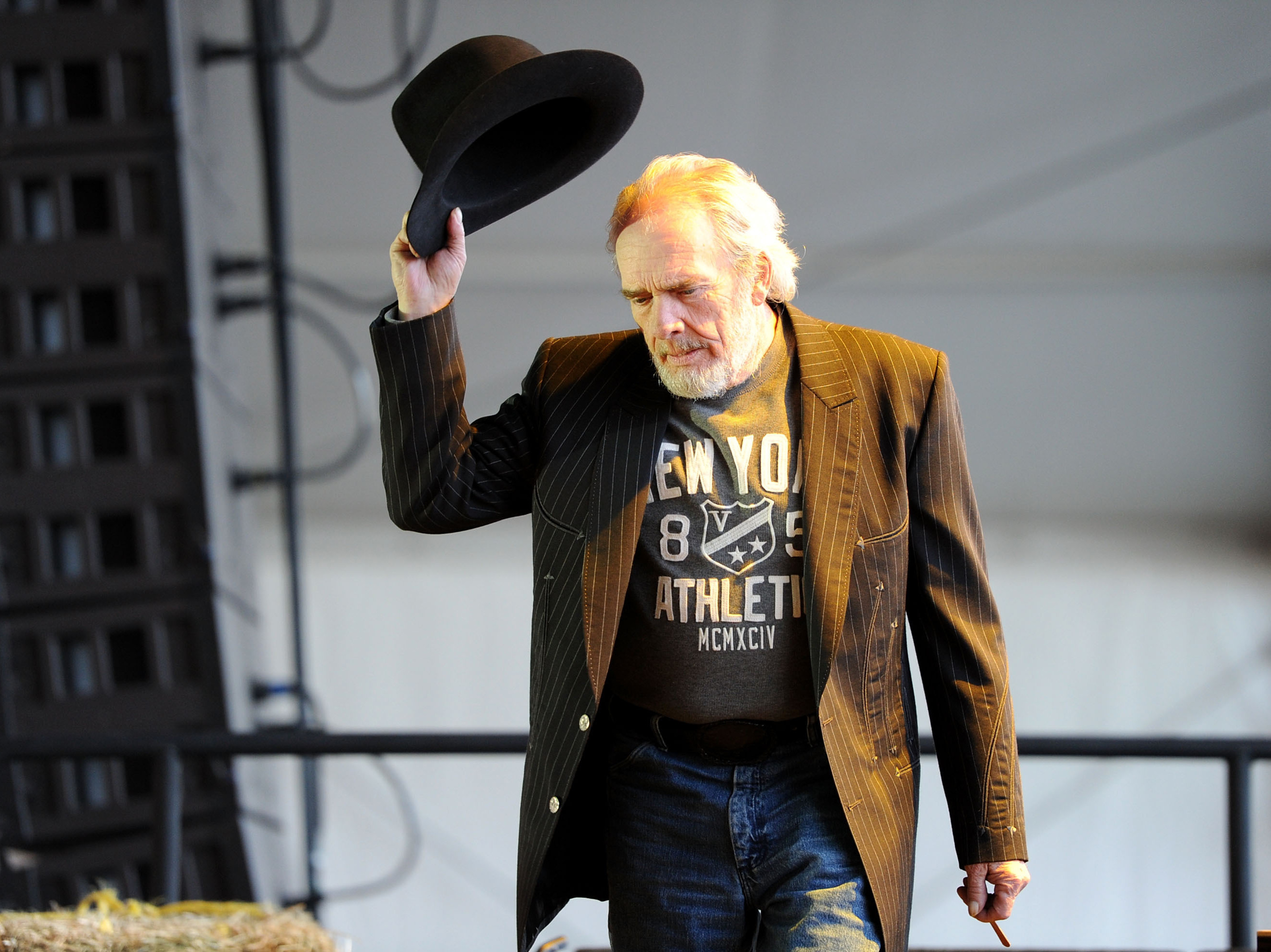 Merle Haggard on stage in California in 2010. Haggard died at 79 on April 6.