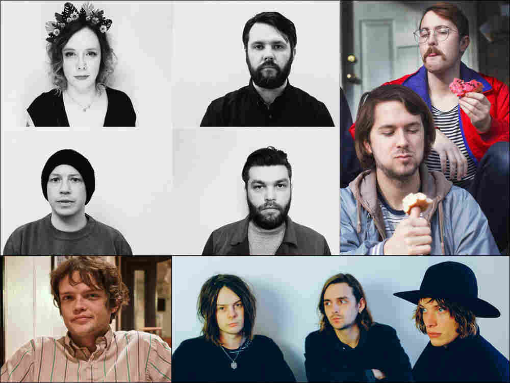 Clockwise from upper left: Minor Victories, members of Free Cake For Every Creature, Yak, William Tyler