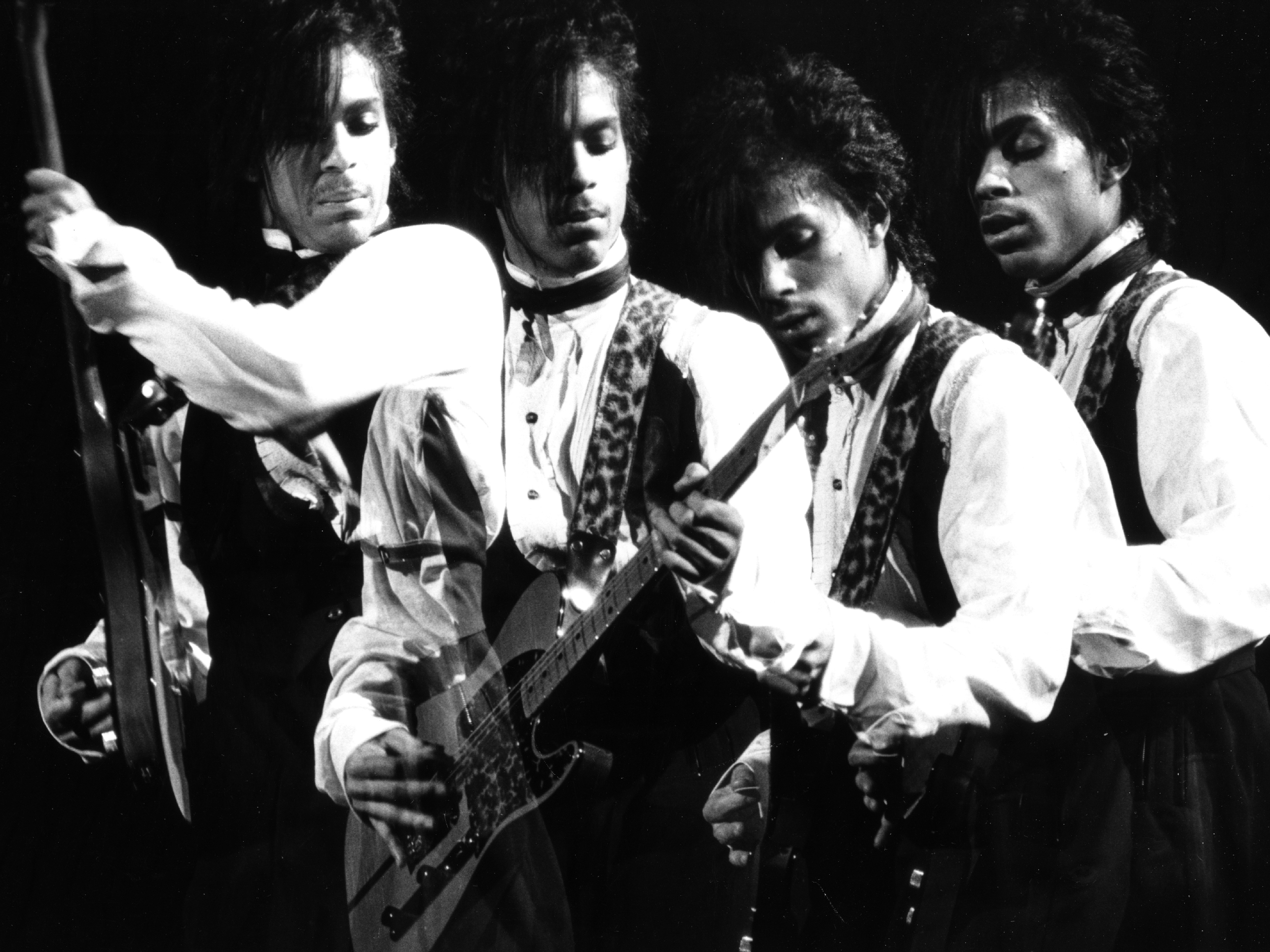 Prince performs onstage at the Palladium on December 2, 1981 in New York, New York. (Michael Ochs Archives/Getty Images)
