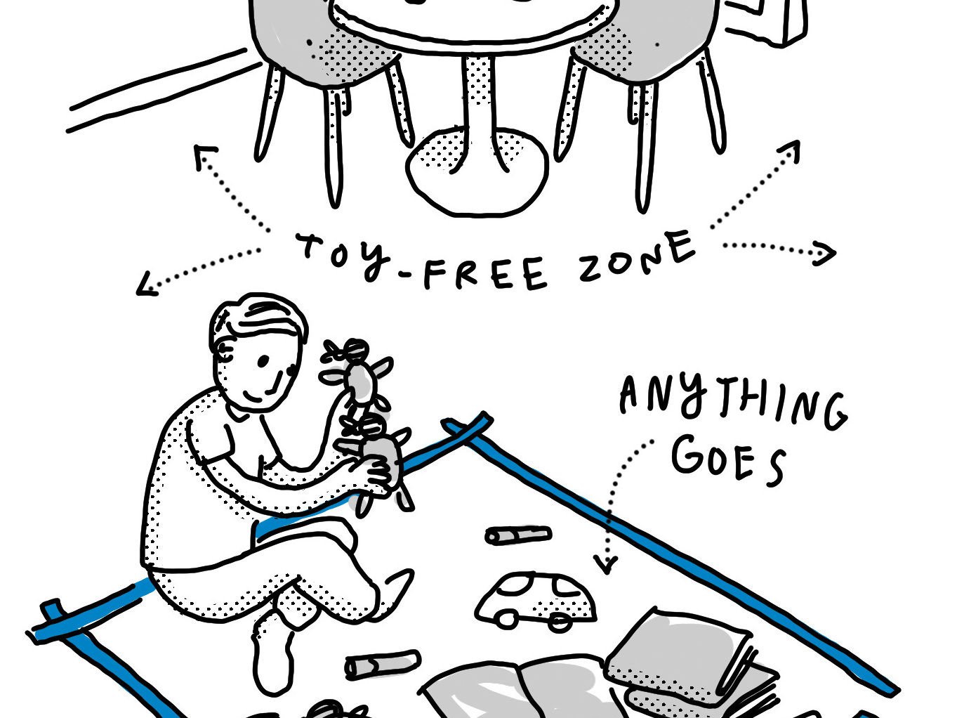 One of a multitude of uses for the magical multitasker: blue painter's tape.