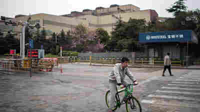 A worker leaves the Baosteel Group Corporation plant in Shanghai in March 2016.