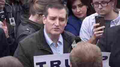 While campaigning in Indiana, Texas Sen. Ted Cruz came face to face with a protester who supports his rival Donald Trump.