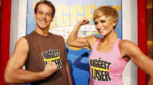 Danny Cahill, left, won Season 8 of The Biggest Loser in 2009 by losing an amazing 239 pounds. He's pictured with at-home prize winner Rebecca Meyer. In the years since, Cahill has put back on more than 100 pounds, he told The New York Times.