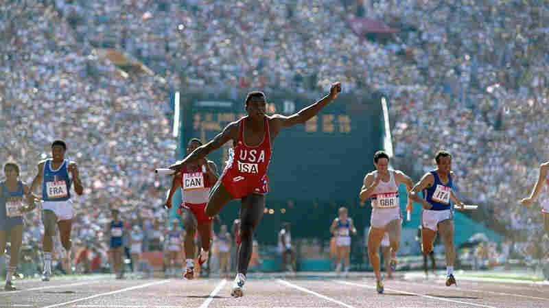 Neil Leifer took this photograph of sprinter Carl Lewis during the 1984 Olympics. Lewis won four gold medals that year. Photo from Relentless: The Stories behind the Photographs, by Neil Leifer with Diane K. Shah (University of Texas Press, 2016)