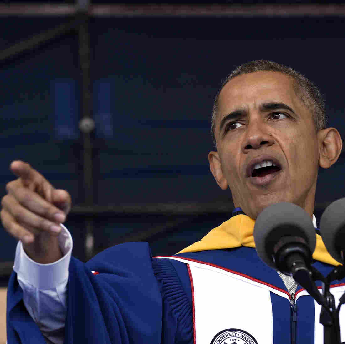 President Barack Obama gives his commencement address to the 2016 graduating class of Howard University.