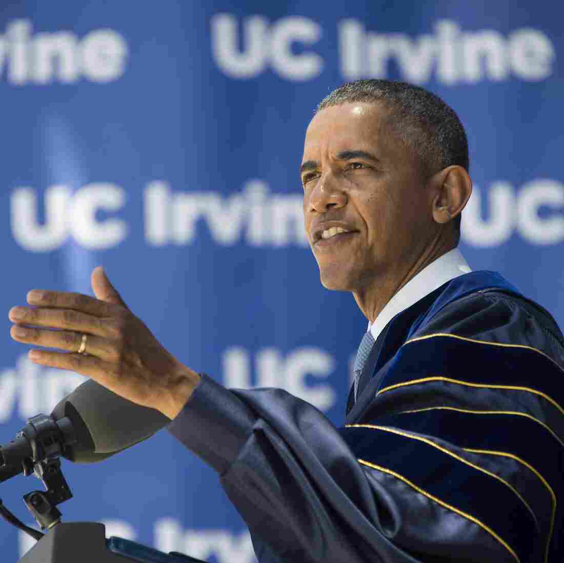 President Obama has delivered nearly two dozen commencement speeches during his time in office — including this one, at the University of California, Irvine, in 2014.