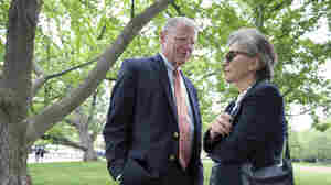Environment and Public Works Committee Chairman Sen. James Inhofe, R-Okla., speaks with Sen. Barbara Boxer, D-Calif., on Thursday before joining a bipartisan group of senators at a Capitol Hill news conference to discuss legislation to improve the federal regulation of chemicals and toxic substances.