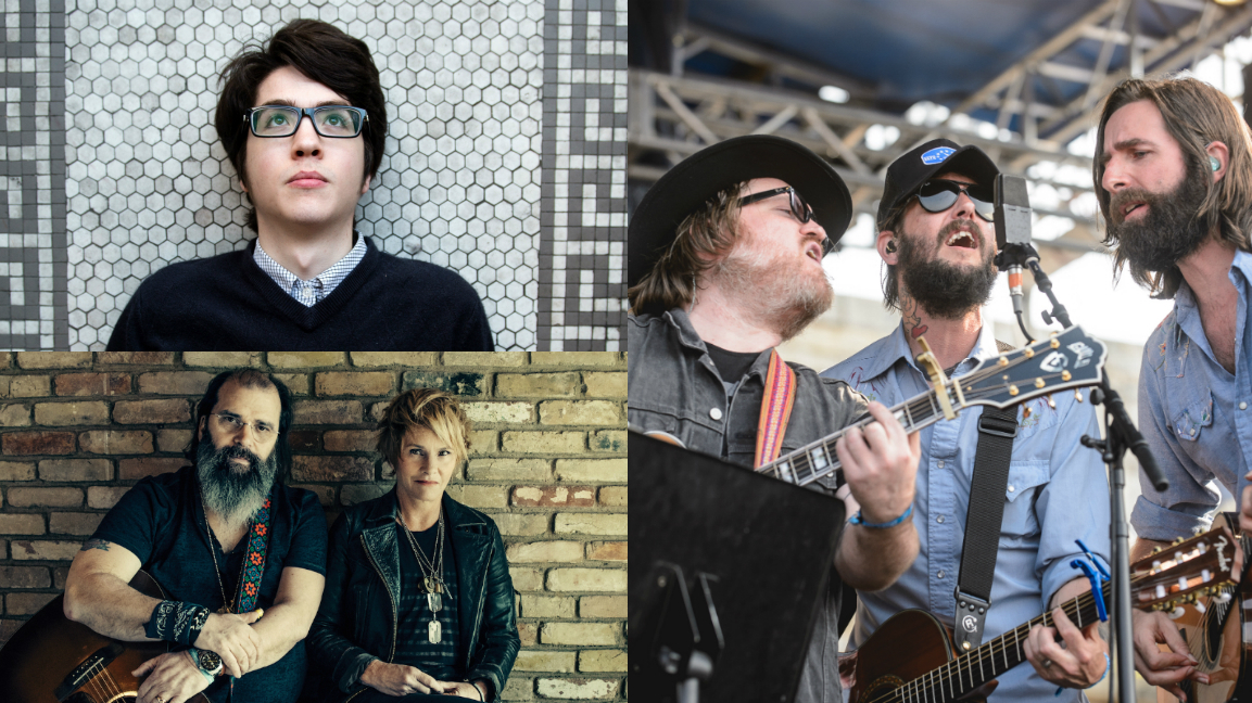 Clockwise from top left: Car Seat Headrest, Band of Horses, Shawn Colvin & Steve Earle. (Courtesy of the artists)