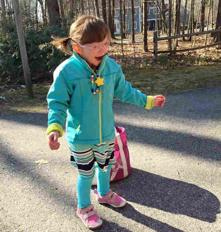 Tess Bigelow is 6 years old and functions at an 18-month-old level. Recently she walked 100 meters in the Special Olympics.