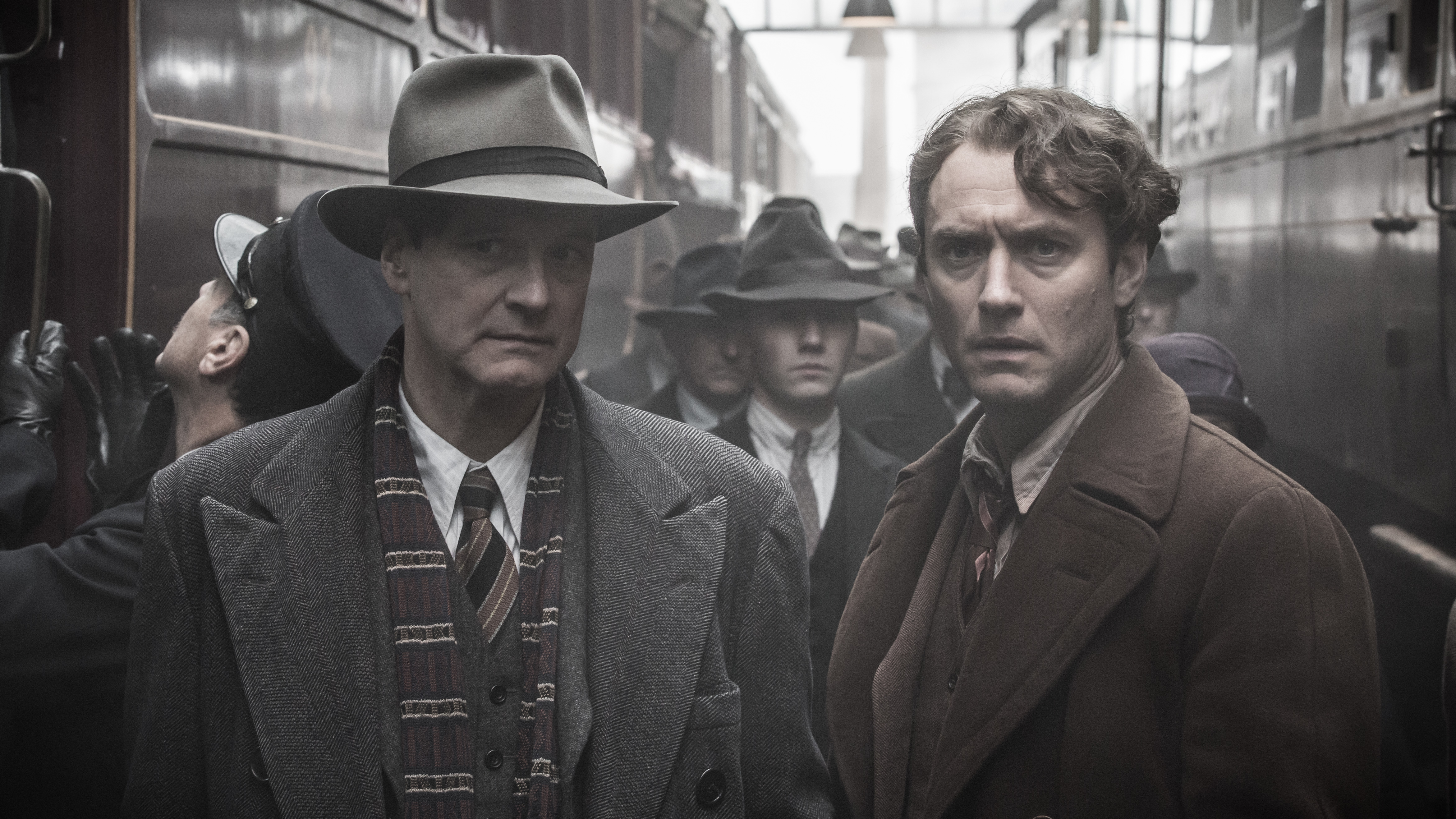 Max Perkins (Colin Firth) and Thomas Wolfe (Jude Law) in the new film <em>Genius.</em> (Roadside Attractions)