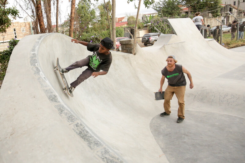 The skatepark opened in April.