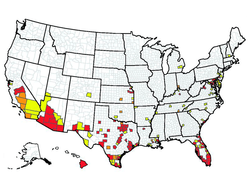Here's really where Zika mosquitoes are likely in the U.S.