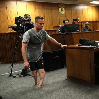 Pistorius Walks Without His Prosthetic Legs In Dramatic Show At Sentencing Hearing