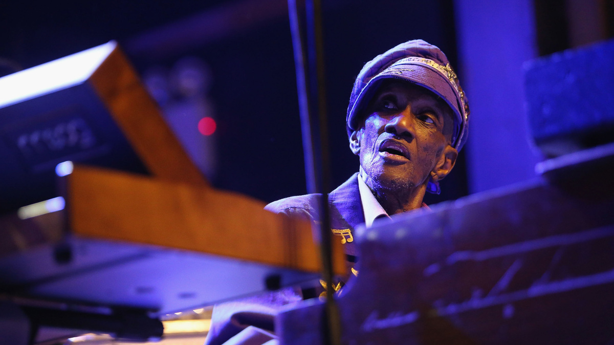 Bernie Worrell performs at the Black Rock Coalition Presents: All The Woo In The World — An All-Star Celebration benefit concert on April 4 in New York City. The concert was raising money for Worrell's medical costs.
