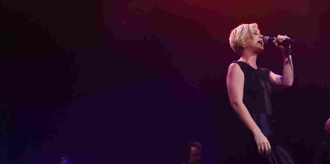 Maggie Rose performs at the Ryman Auditorium in Nashville.