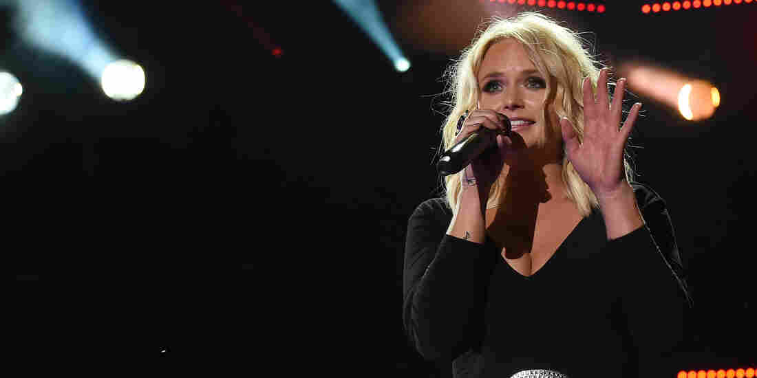 Miranda Lambert on stage at Nissan Stadium in Nashville during CMA Fest 2016.