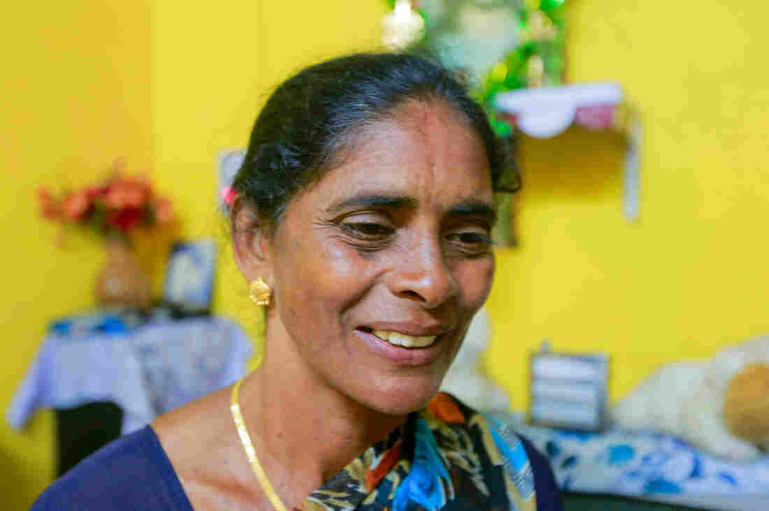 Lissy Sunny is president of the Women's Collective formed last fall to represent the nearly all-female work force of tea pickers at the Kanan Devan Hills Plantations Company. Lissy Sunny is president of the Women's Collective formed last fall to represent the nearly all-female work force of tea pickers at the Kanan Devan Hills Plantations Company.