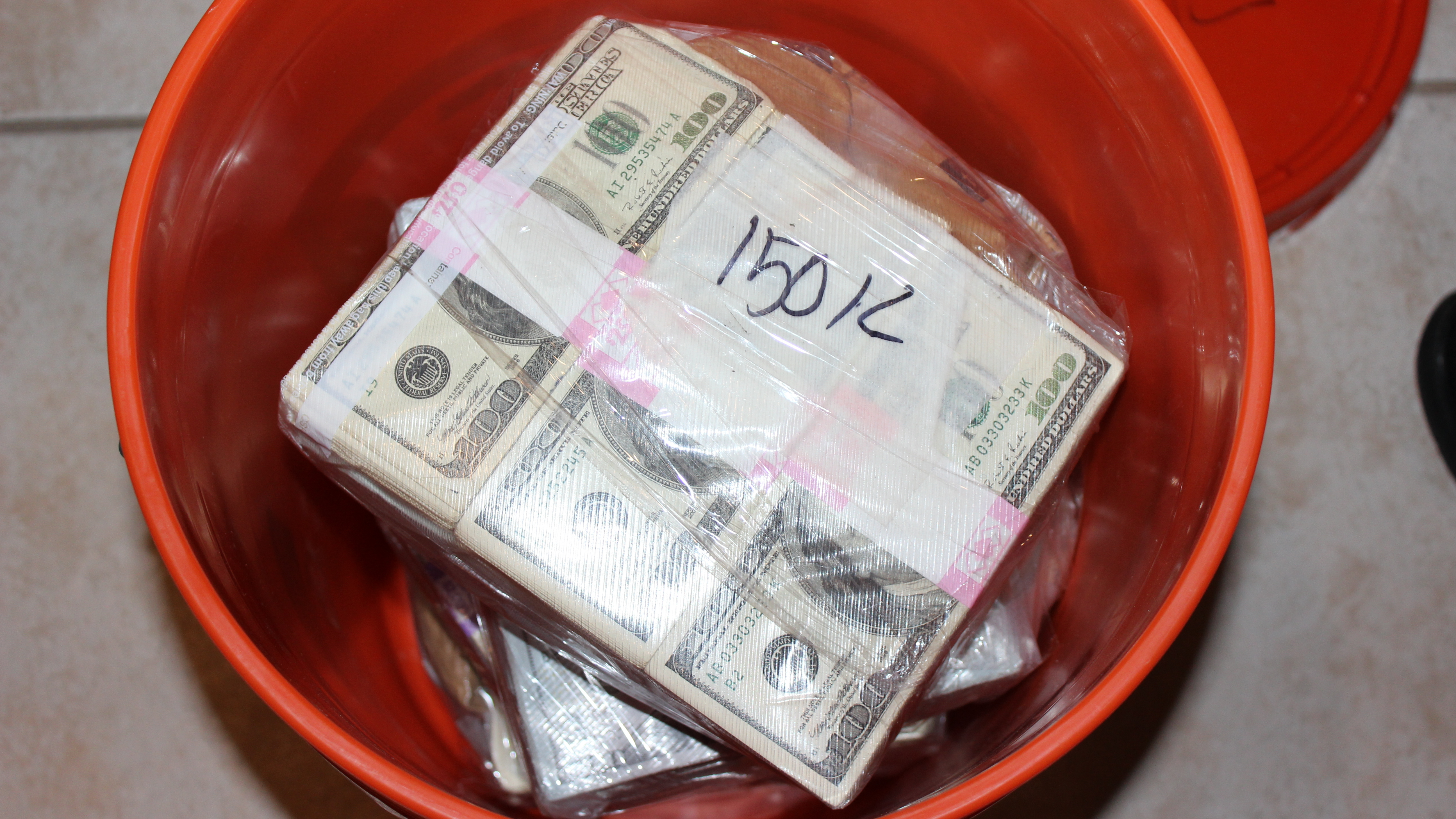 During A Drug Bust, Miami Police Find Some 20 Million Stuffed In Buckets The TwoWay NPR