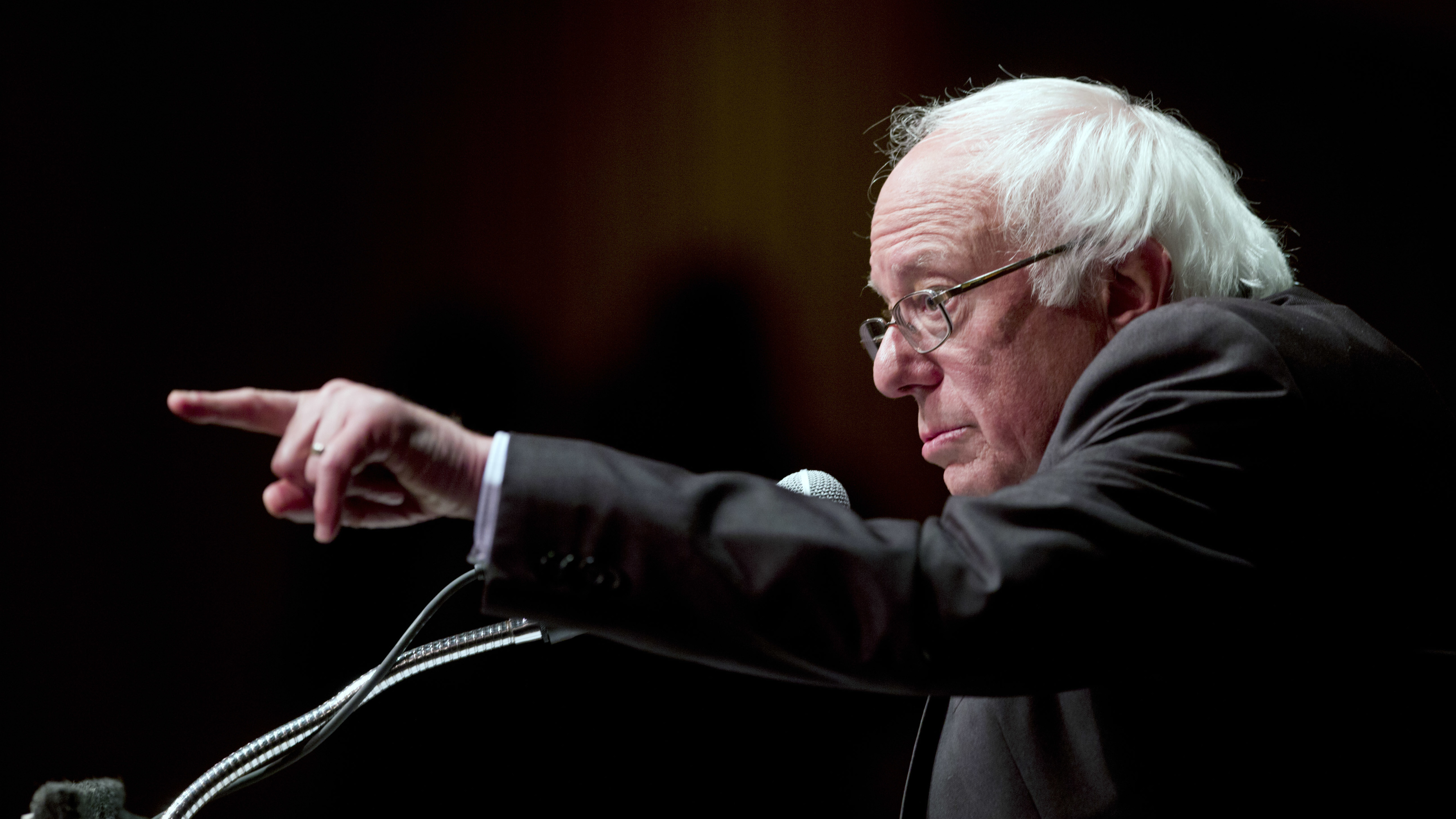 Democratic presidential candidate Sen. Bernie Sanders, I-Vt., delivers a speech titled "Where We Go From Here" on June 24 in Albany, N.Y.