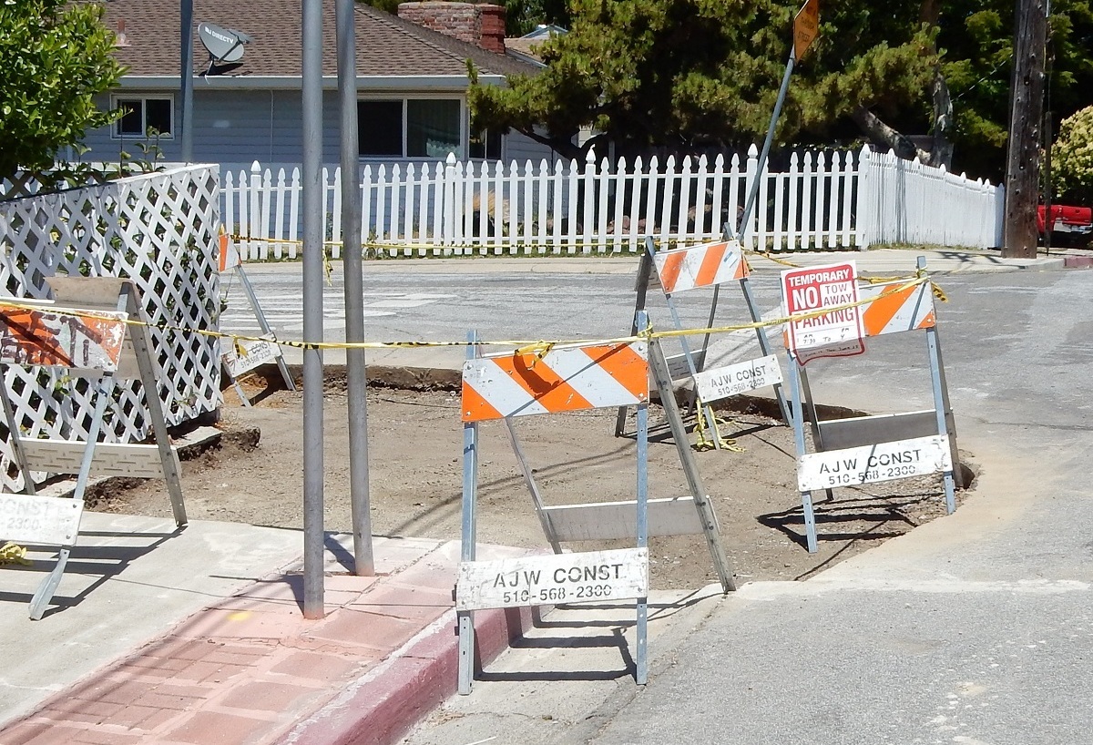 In late June, Andrew Alden documented the demise of the geologically significant curb. "It is no more," he wrote. "Come back in 20 years."