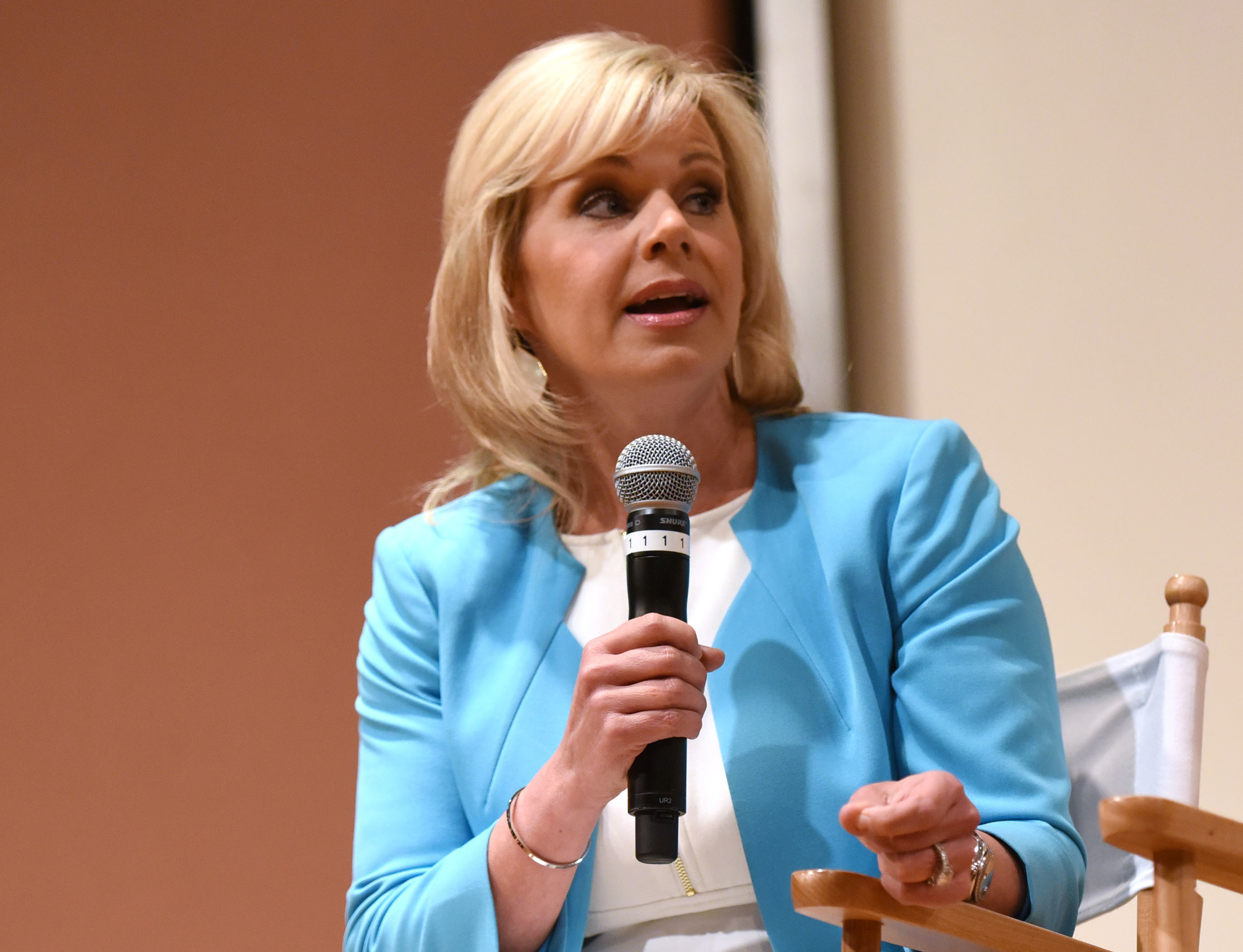 Gretchen Carlson speaks on a panel about women in the media at Greenwich International Film Festival on June 12 in Greenwich, Conn. (Getty Images for GIFF)
