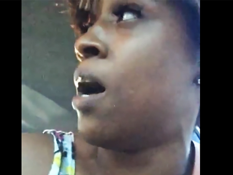 A screenshot from the video that Diamond Reynolds live-streamed in the aftermath of a police shooting.