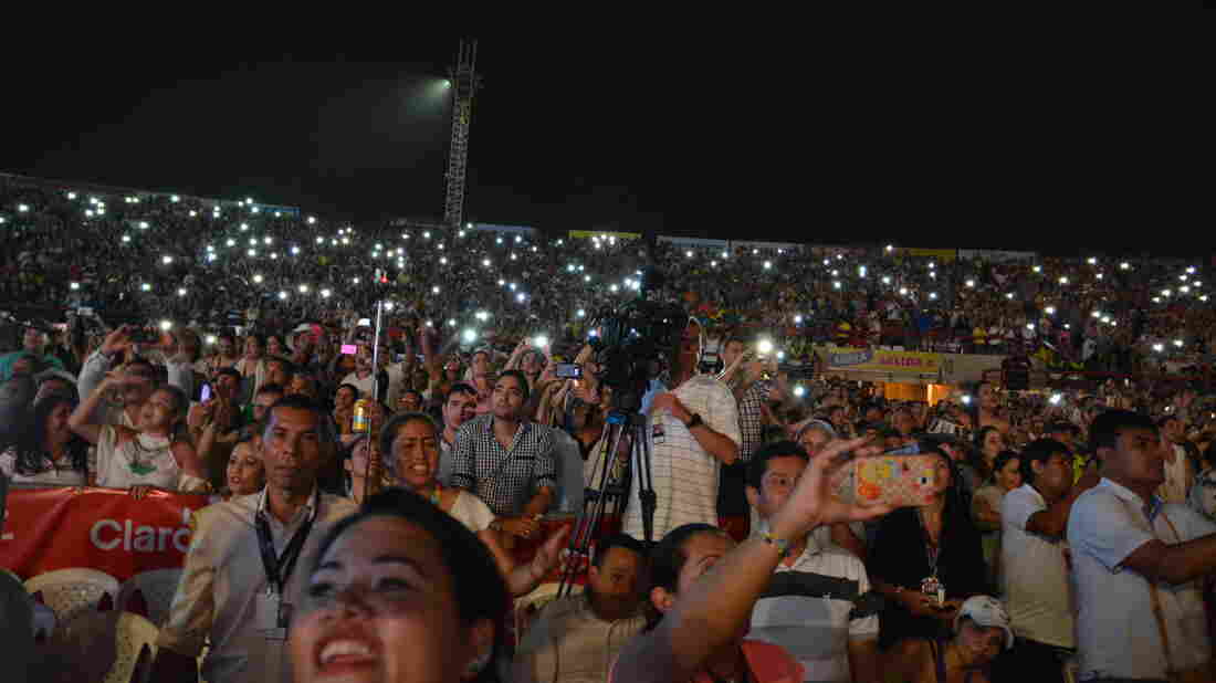 Revelers take in the 2016 Vallenato Festival in Colombia.