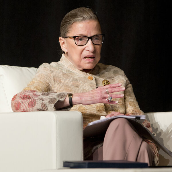 Justice Ruth Bader Ginsburg at a conference in Saratoga Springs, N.Y., earlier this year.