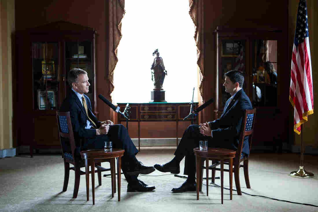 NPR's Steve Inskeep interviews Speaker of the House Paul Ryan in the Speaker's conference room at the U.S. Capitol in Washington, D.C.