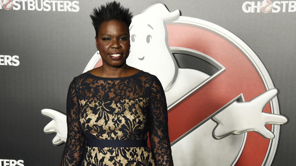Leslie Jones poses backstage during the Sony Pictures Entertainment presentation at CinemaCon 2016, the official convention of the National Association of Theatre Owners, at Caesars Palace on April 12, 2016, in Las Vegas. (Invision/AP)
