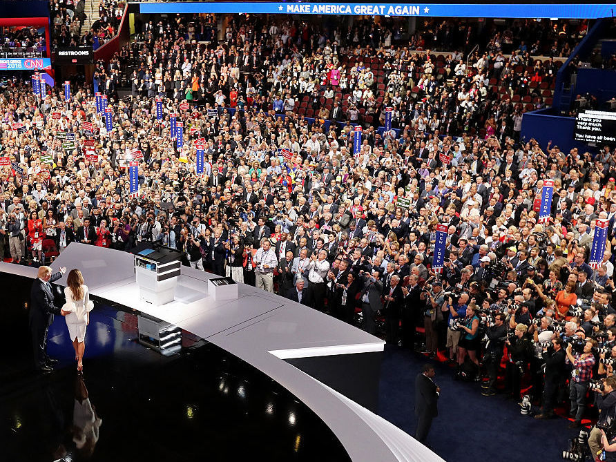 Donald and Melania Trump at 2016 Republican National Convention