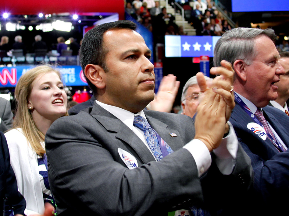 Ralph Alvarado, the first Hispanic elected to a state office in Kentucky, will speak at the Republican National Convention during prime time Wednesday. (Meg Kelly/NPR)