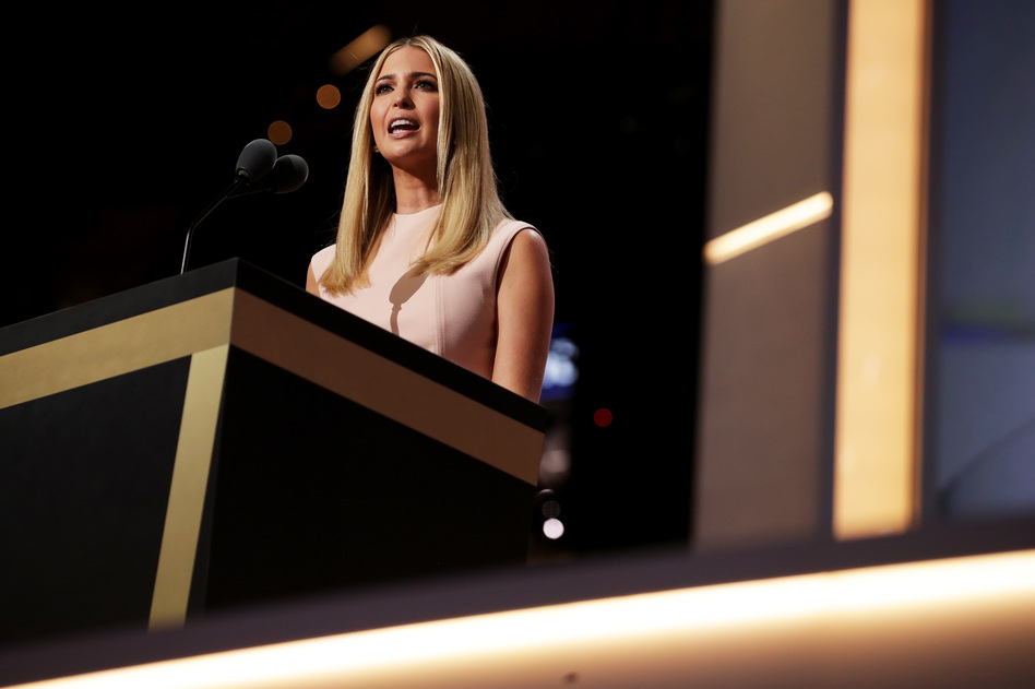 Entrepreneur Ivanka Trump praised her father's business sense and ability to "see potential in others" in her speech introducing Donald Trump at the Republican Convention on Thursday. (Chip Somodevilla/Getty Images)