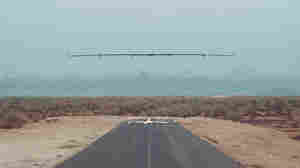 Facebook's unmanned plane takes off in Arizona on June 28 for its first full-scale test flight. The solar-powered plane is designed to deliver wireless Internet to the ground as it flies over.