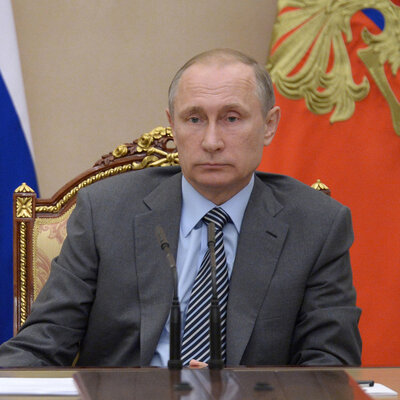 Russian President Vladimir Putin chairs a recent meeting of Russia's Cabinet in the Kremlin. Security experts say Russia is behind the DNC hack.