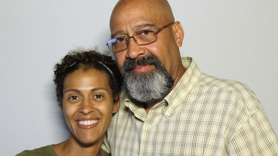 Arnaldo Silva with his daughter Vanessa at StoryCorps. (StoryCorps)