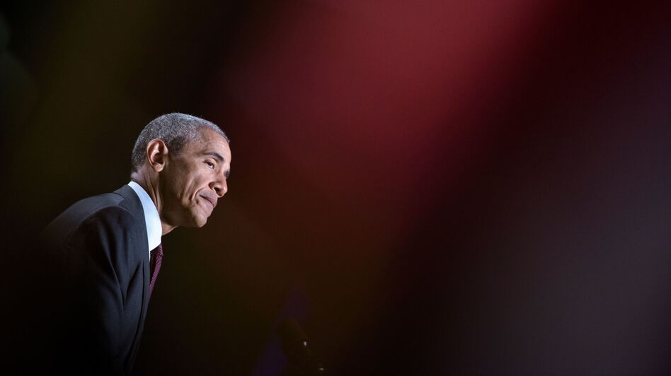 President Obama addresses the 95th National Convention of Disabled American Veterans on Monday in Atlanta. (Brendan Smialowski/AFP/Getty Images)