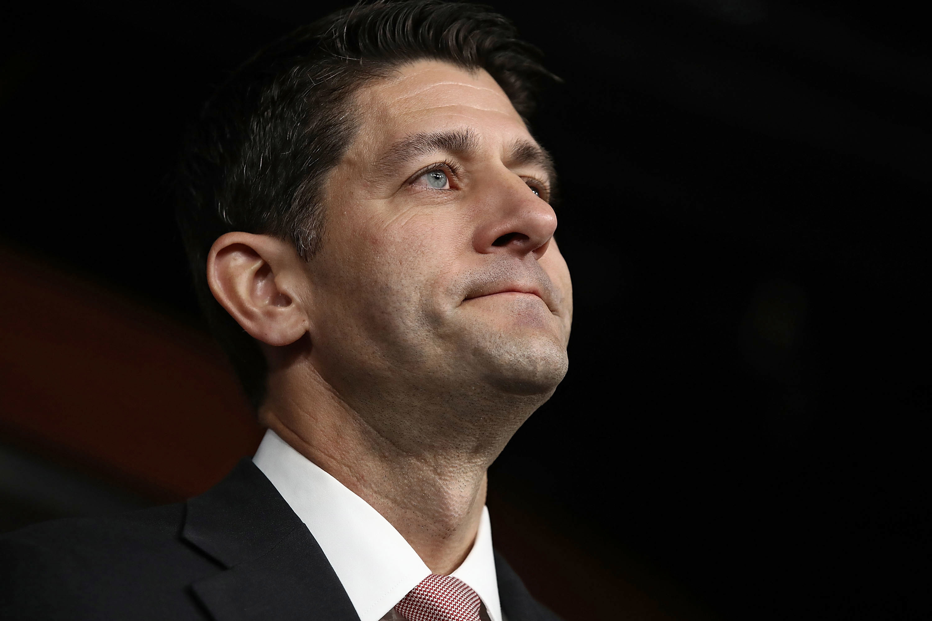 U.S. Speaker of the House Paul Ryan answers questions during a press conference last month. (Getty Images)