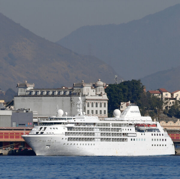 The U.S. men's and women's basketball teams will reportedly stay on the Silver Cloud cruise ship rather than the athletes village during the Olympic Games that start in Rio de Janeiro on Friday. The cruise ship is shown here on Monday at Rio's Maua Pier.