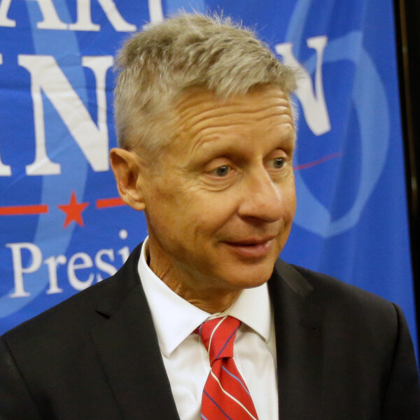 Libertarian presidential candidate Gary Johnson needs to get to 15 percent in polls to make it onto the debate stage this fall.