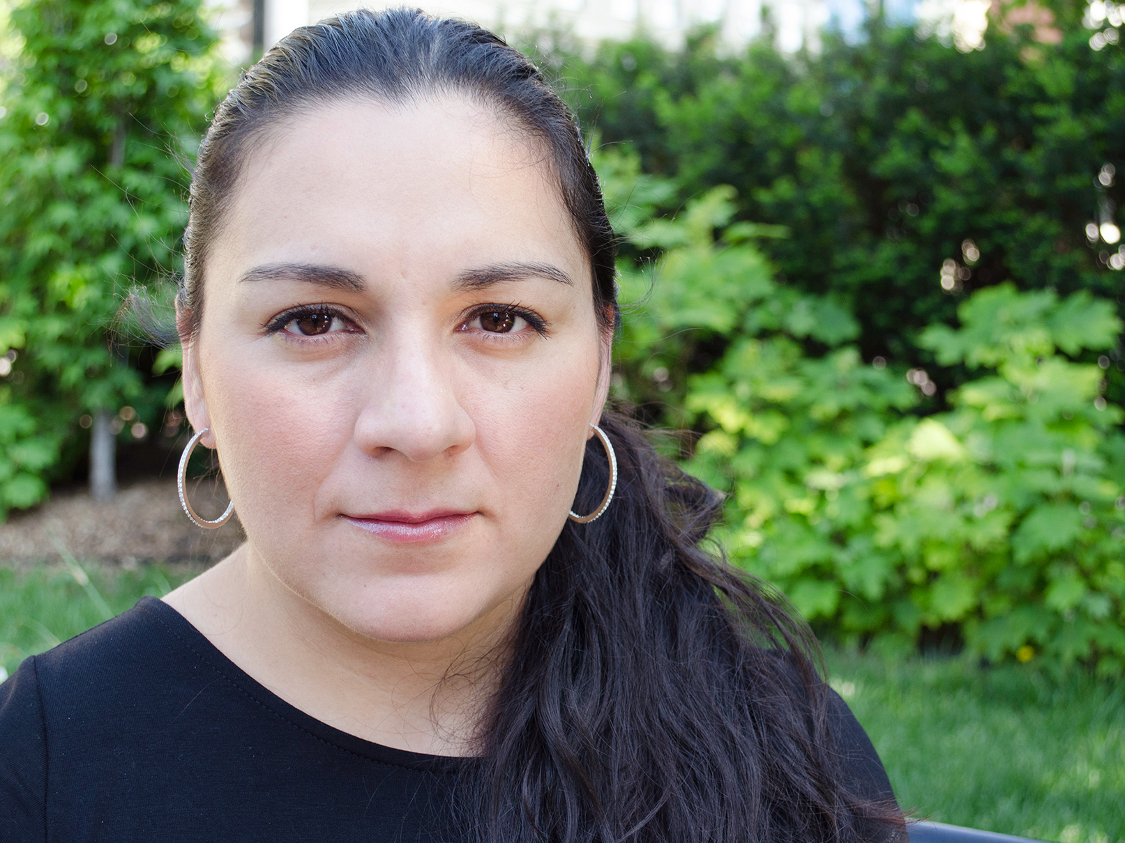 Teresa, 31, worked at a pork processing plant in Nebraska for five years until injuries to her shoulder forced her to quit. She still has pain and can only work part-time.