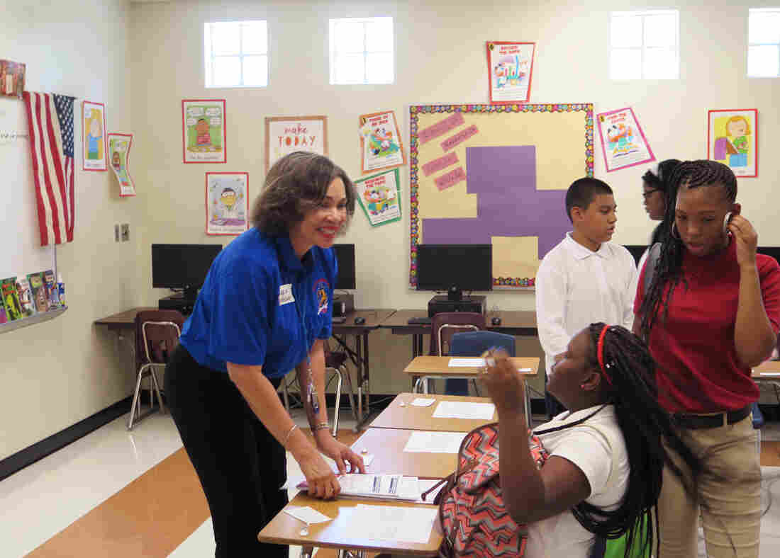 Jose De Diego Middle School teacher Cyd Browne challenged her 7th-grade engineering class to design a plan to protect an area from the mosquitoes that carry Zika. Jose De Diego Middle School teacher Cyd Browne challenged her 7th-grade engineering class to design a plan to protect an area from the mosquitoes that carry Zika.