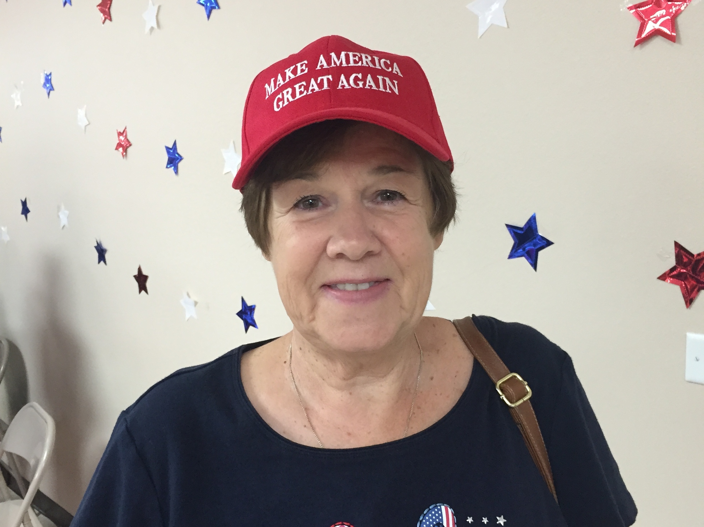 Judy Callahan says she supports Trump but listens "to half of what Trump says."