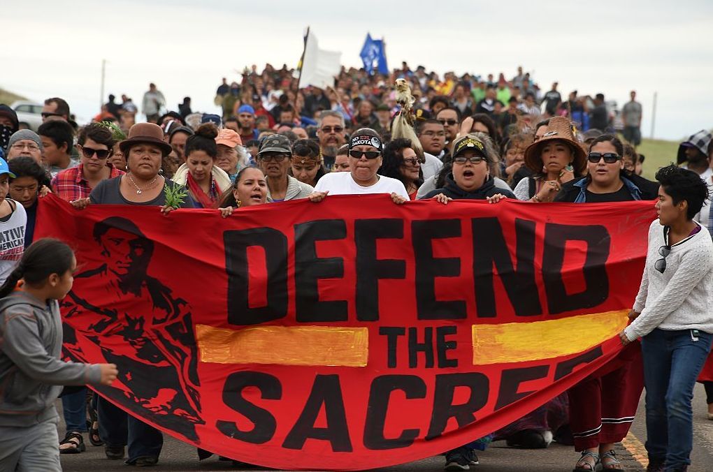 The Standing Rock Sioux Tribe says the planned pipeline could contaminate its drinking water and sacred lands.