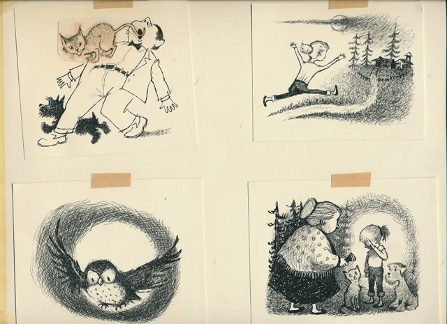 Some of Maurice Sendak's illustrations for the original series.