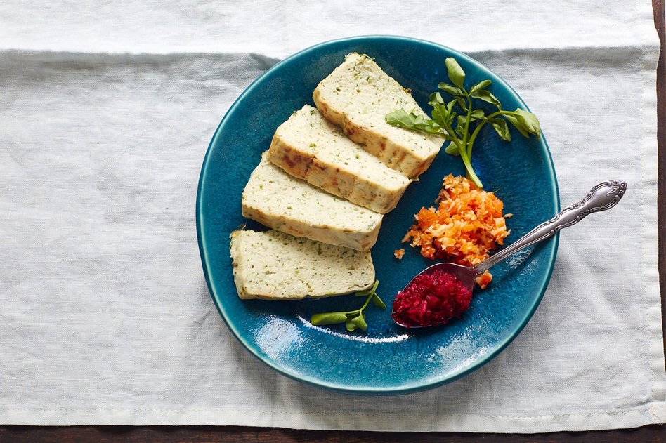 Herbed gefilte fish is baked in a terrine for a brighter, fresher take on tradition. (Lauren Volo/The Gefilte Manifesto)