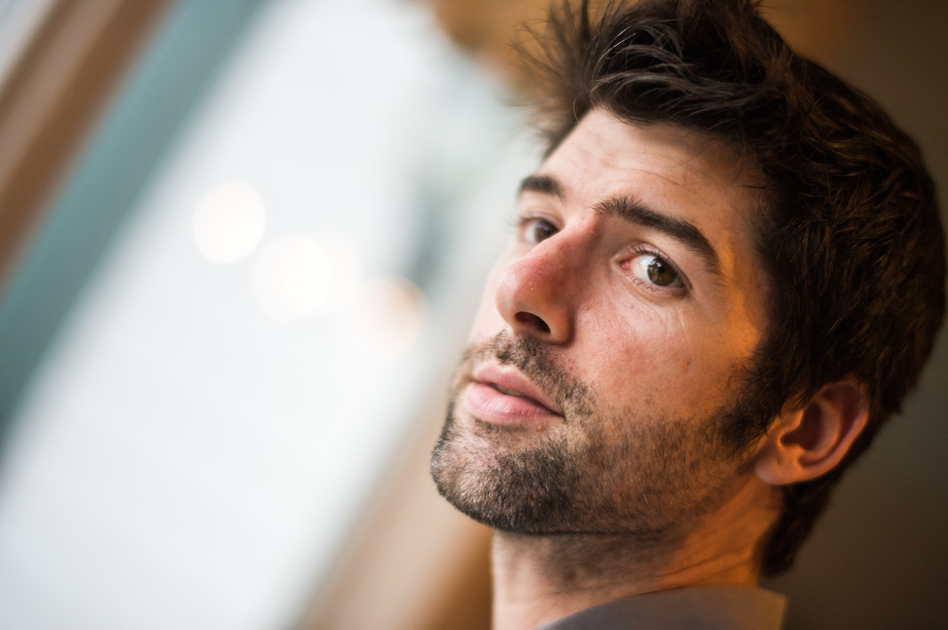 Charles Mayer, 30, of San Diego survived an IED attack while serving in Iraq in 2010, but has suffered from complications including PTSD. (Stuart Palley for NPR)