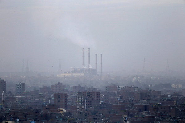 Smog blankets Cairo, Egypt, in 2012.